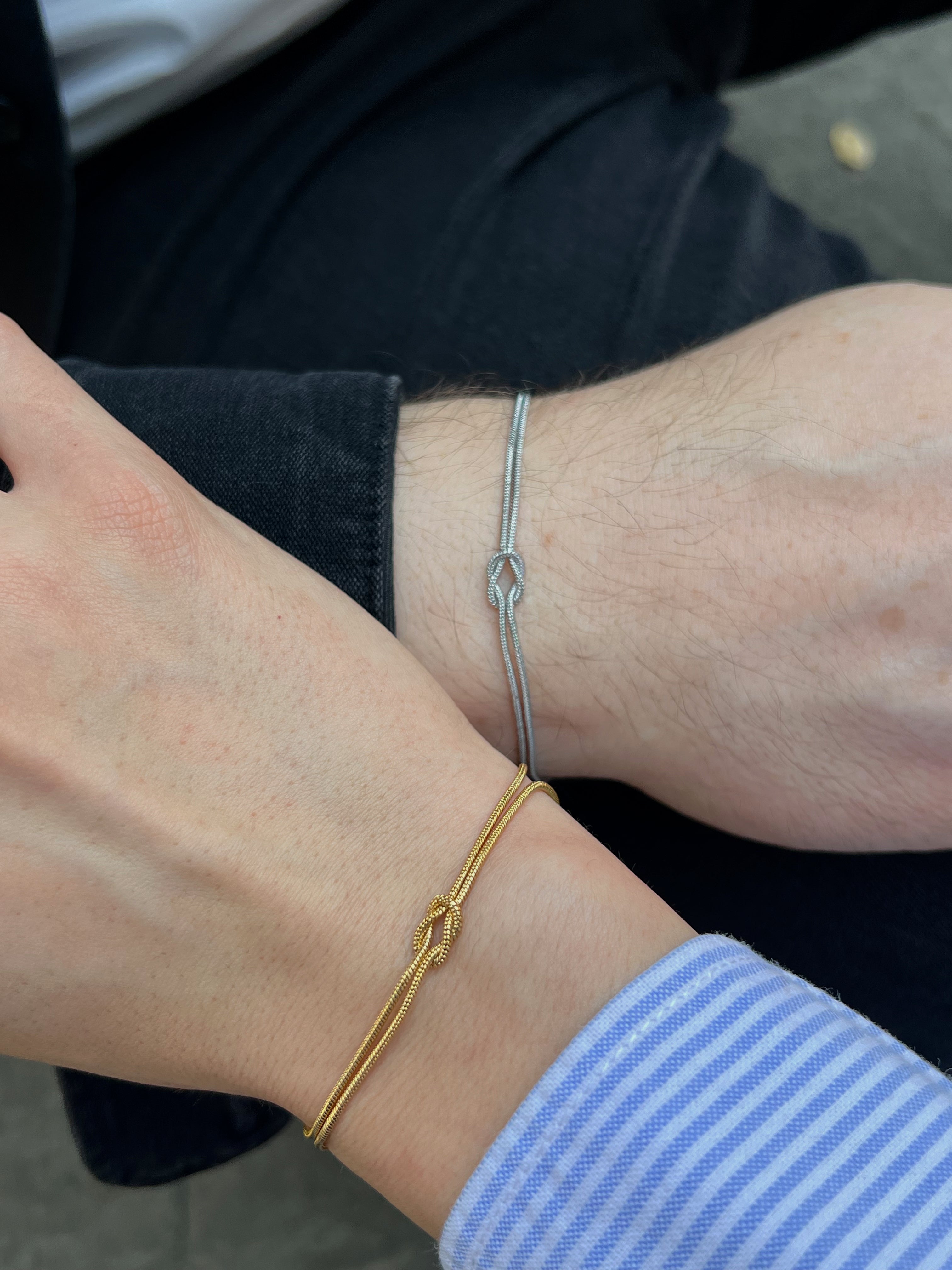 Conjunto de pulseras de nudo a juego