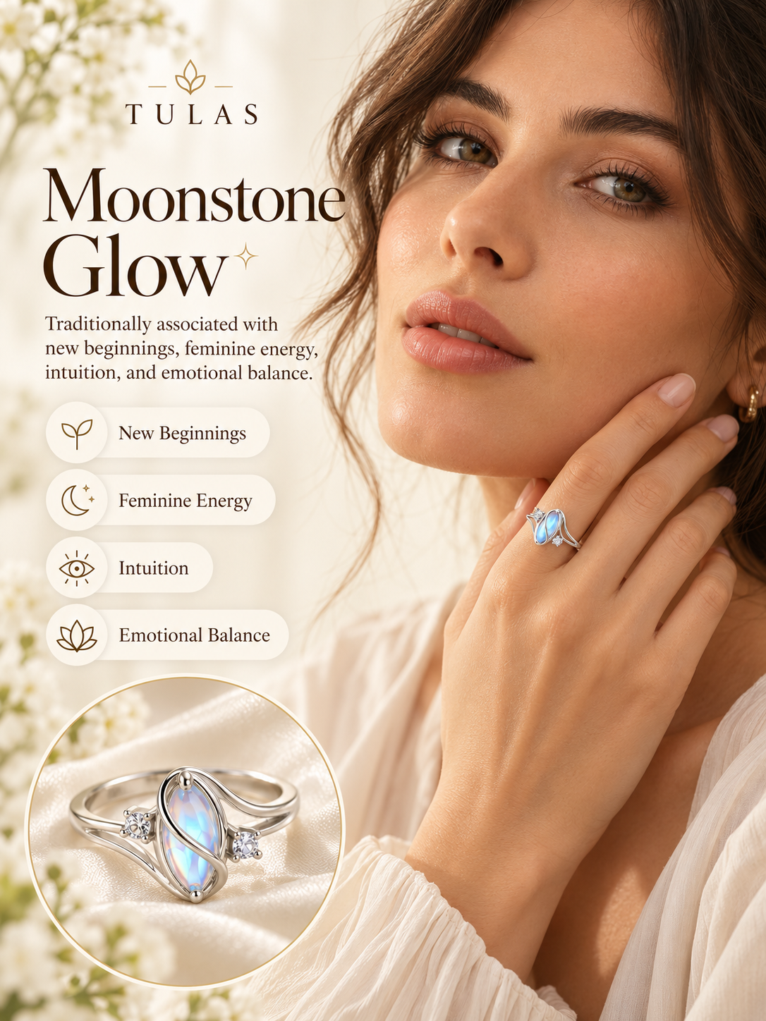 Moon Stone Ring