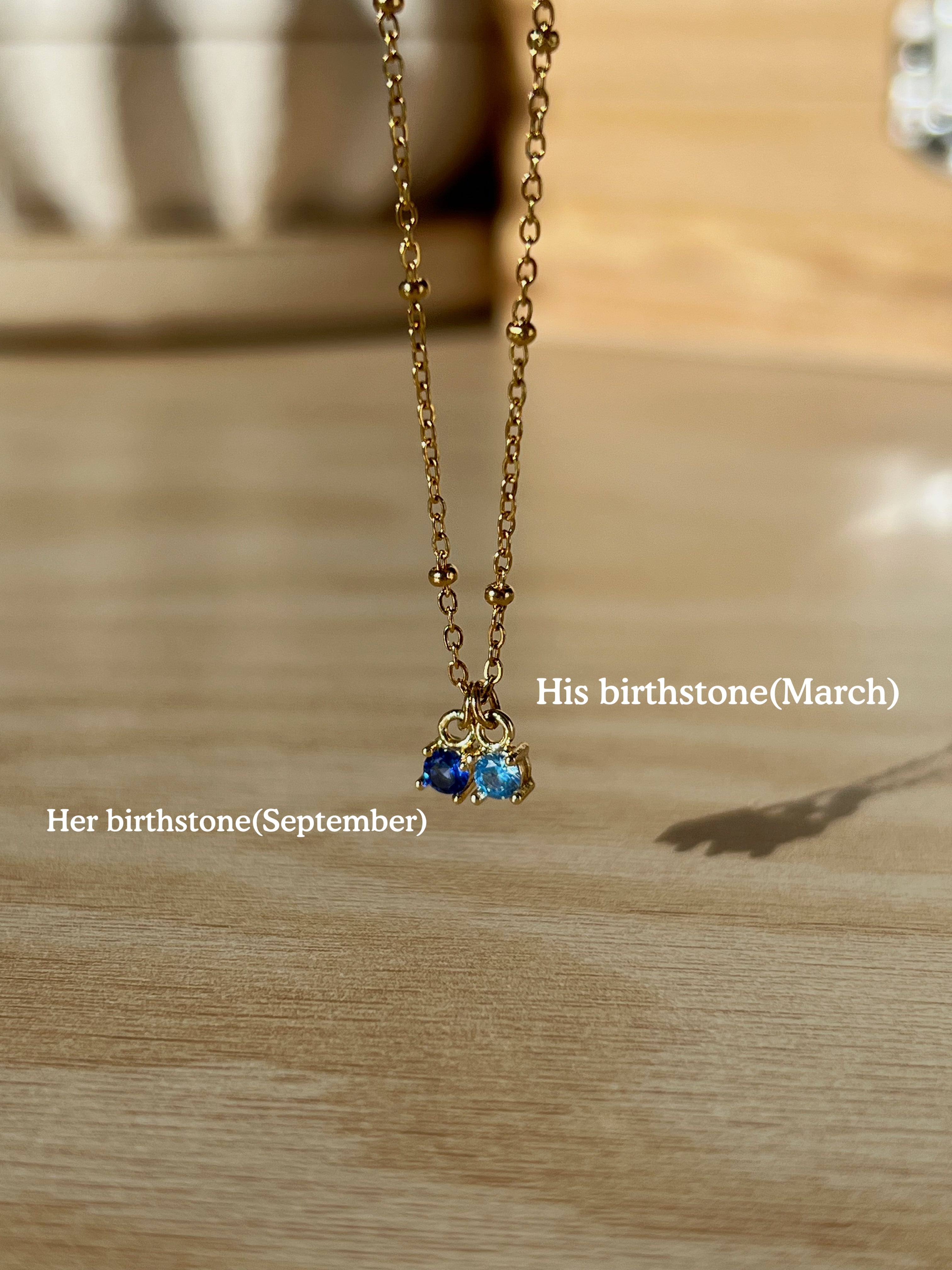 Dije de piedra de nacimiento (para collar y pulsera)