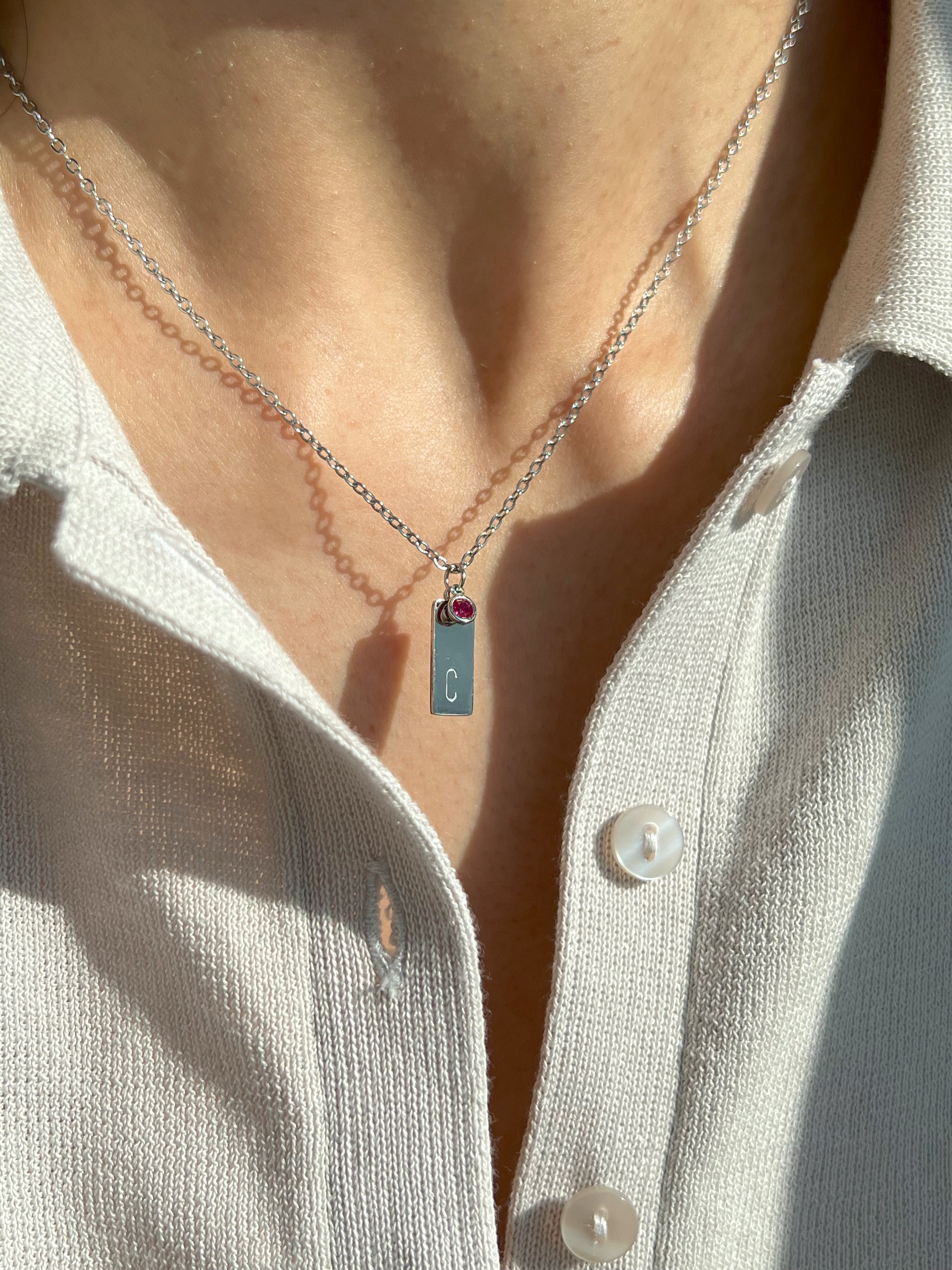 Dije de piedra de nacimiento (para collar y pulsera)
