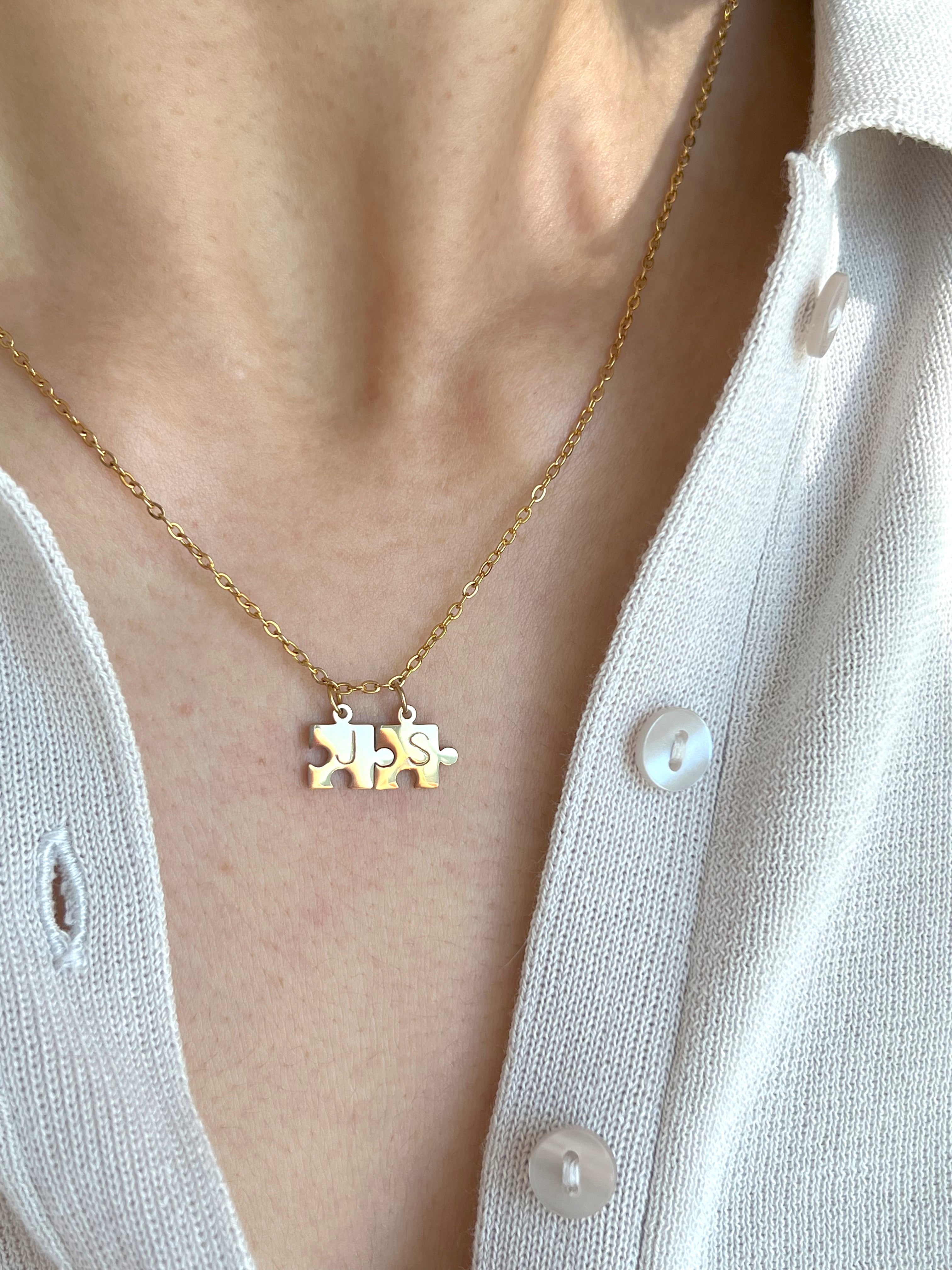 Collar de doble rompecabezas