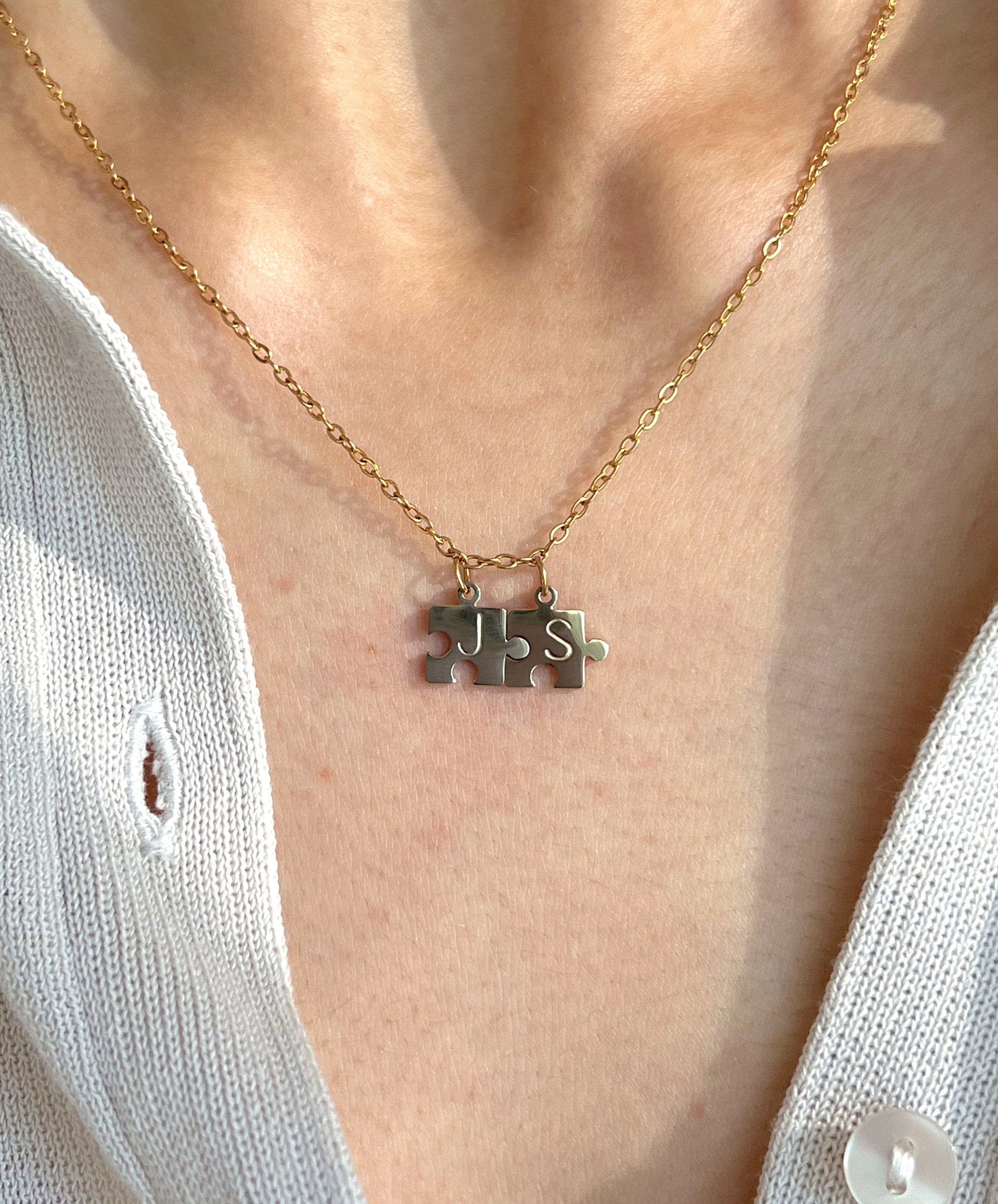 Collar de doble rompecabezas