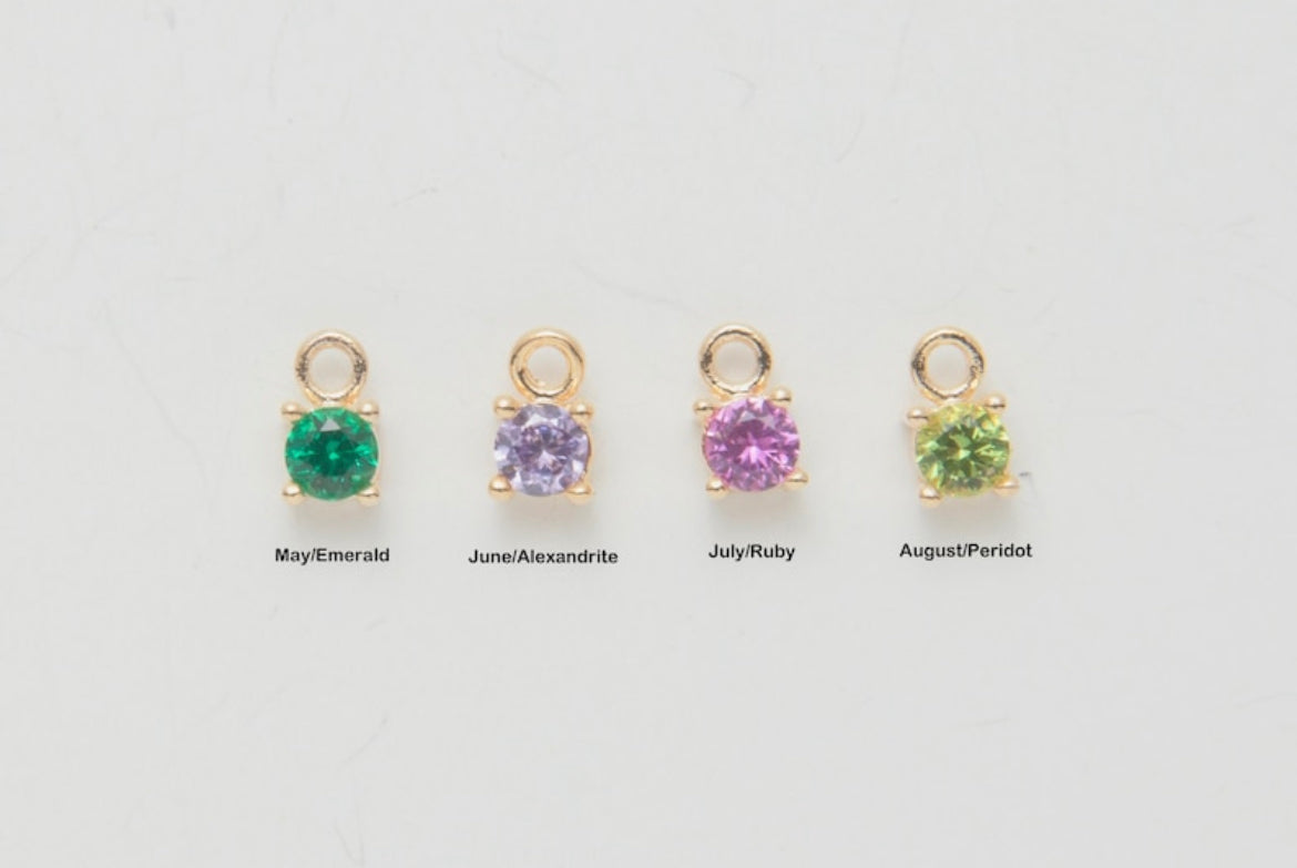 Dije de piedra de nacimiento (para collar y pulsera)