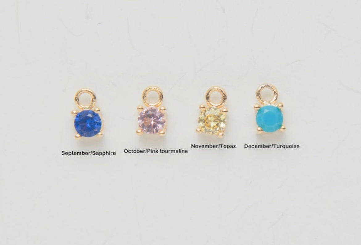 Dije de piedra de nacimiento (para collar y pulsera)