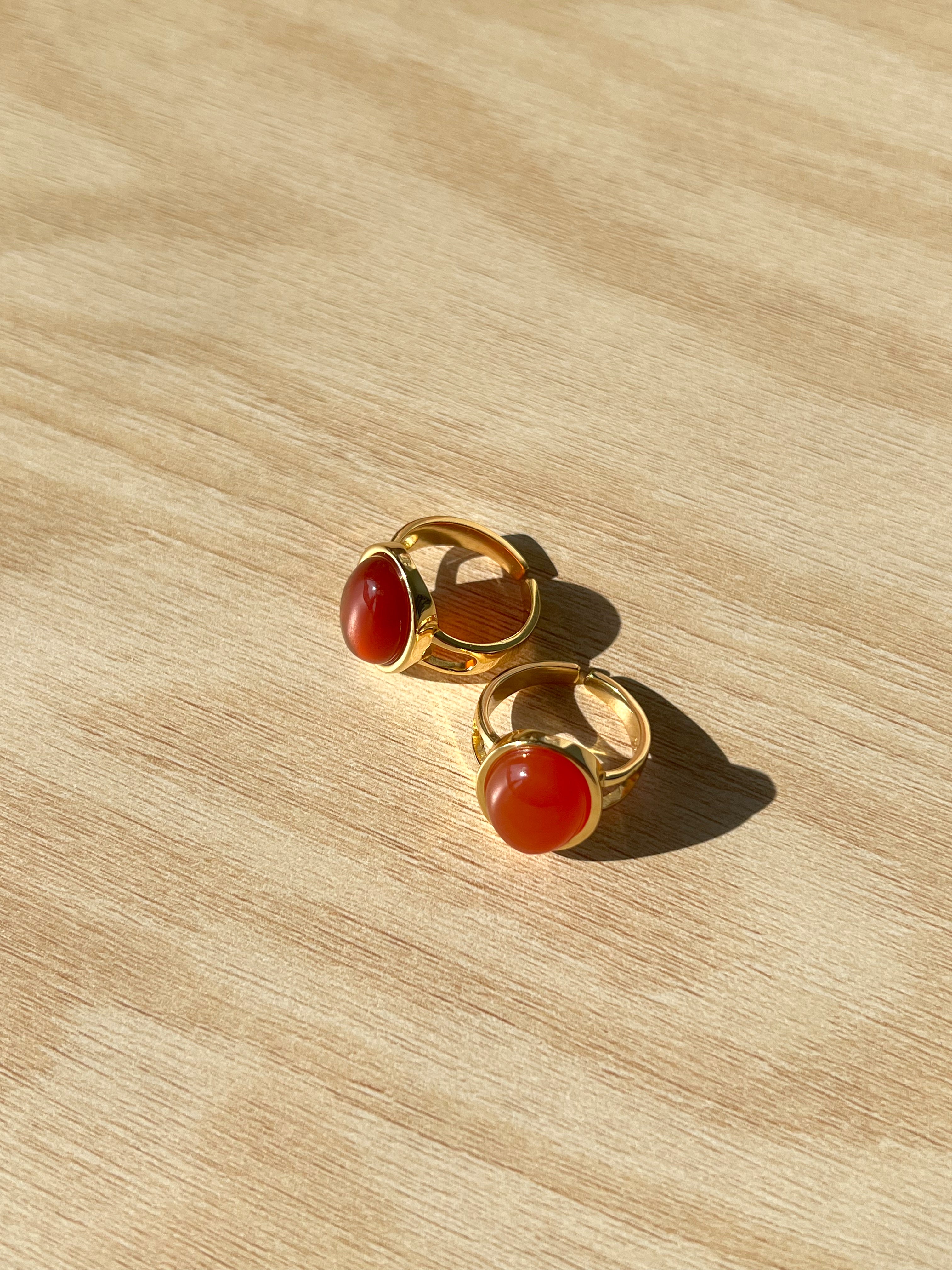 Anillo de cornalina