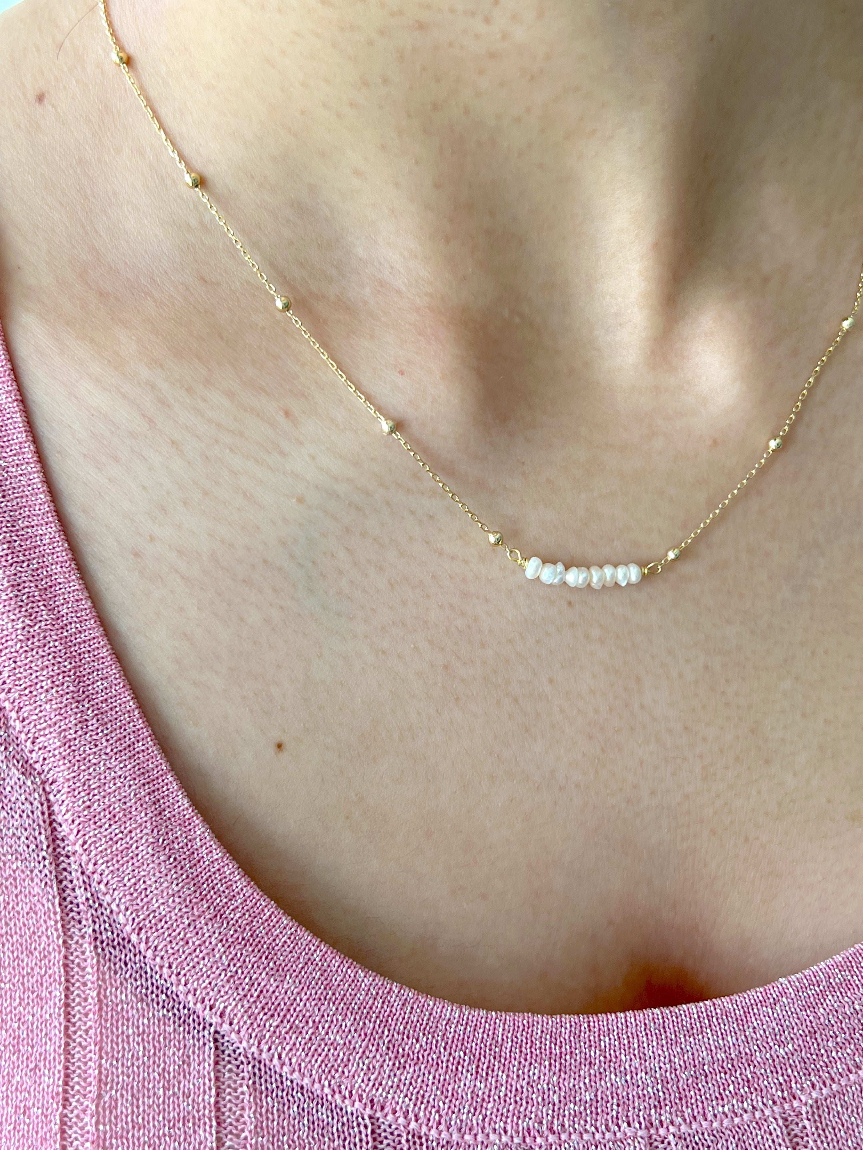 Collar de barra de perlas