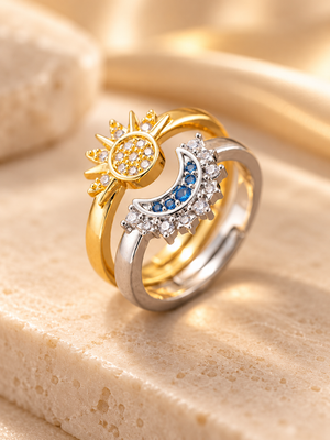 Sun & Moon Ring Set