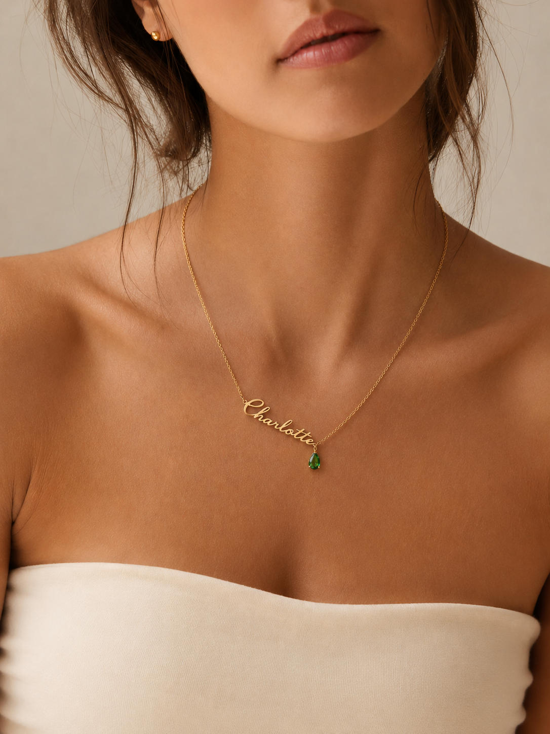 Signature Name & Birthstone Necklace