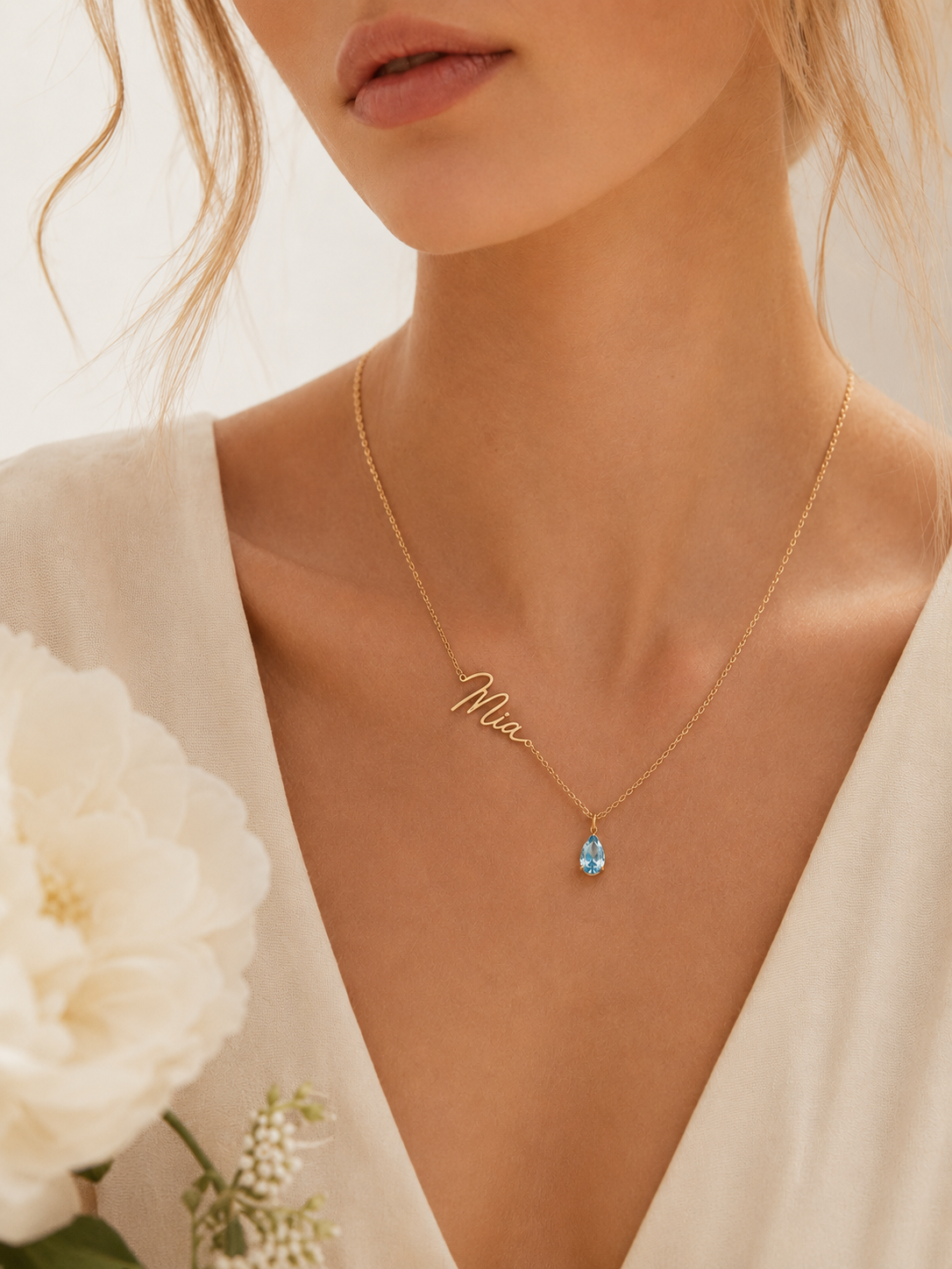 Signature Name & Birthstone Necklace