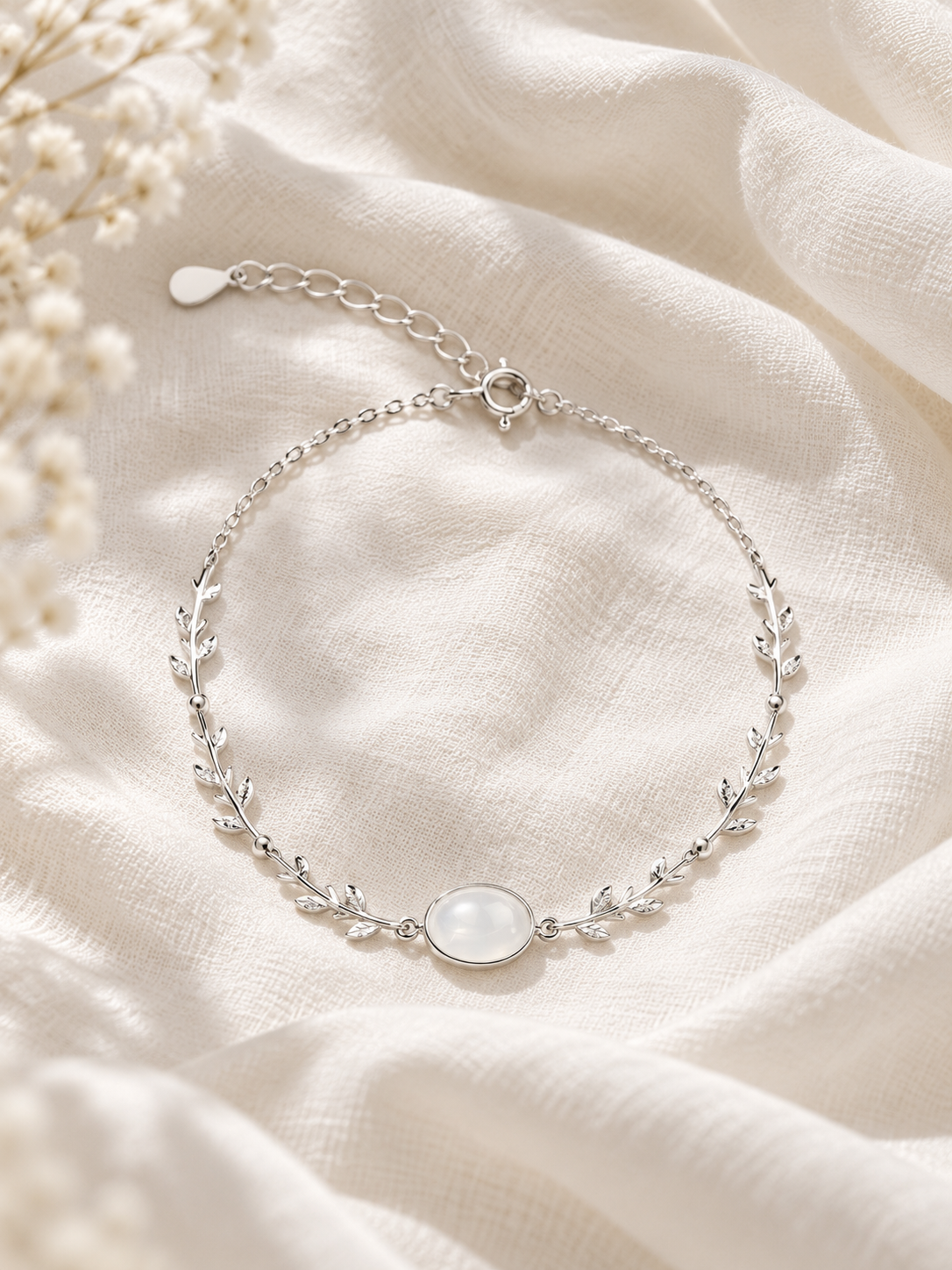Moonstone Bracelet Sterling Silver
