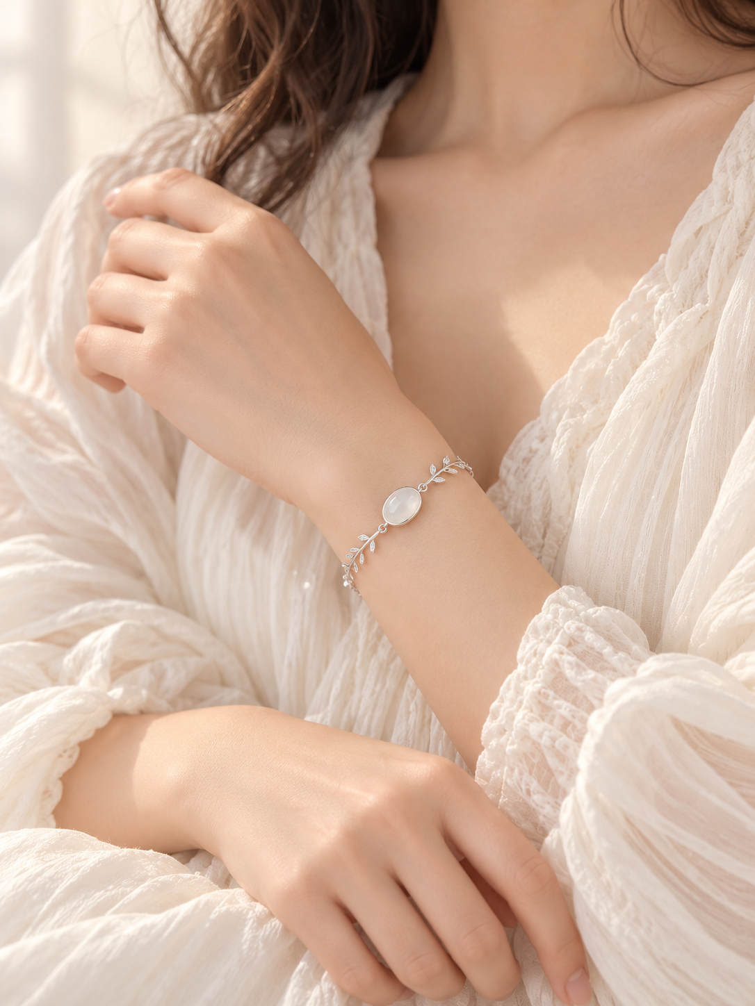 Moonstone Bracelet Sterling Silver