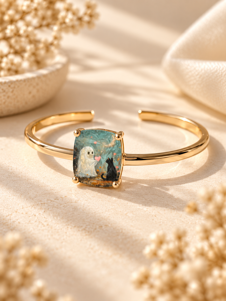 Ghost & Cat Square Bracelet
