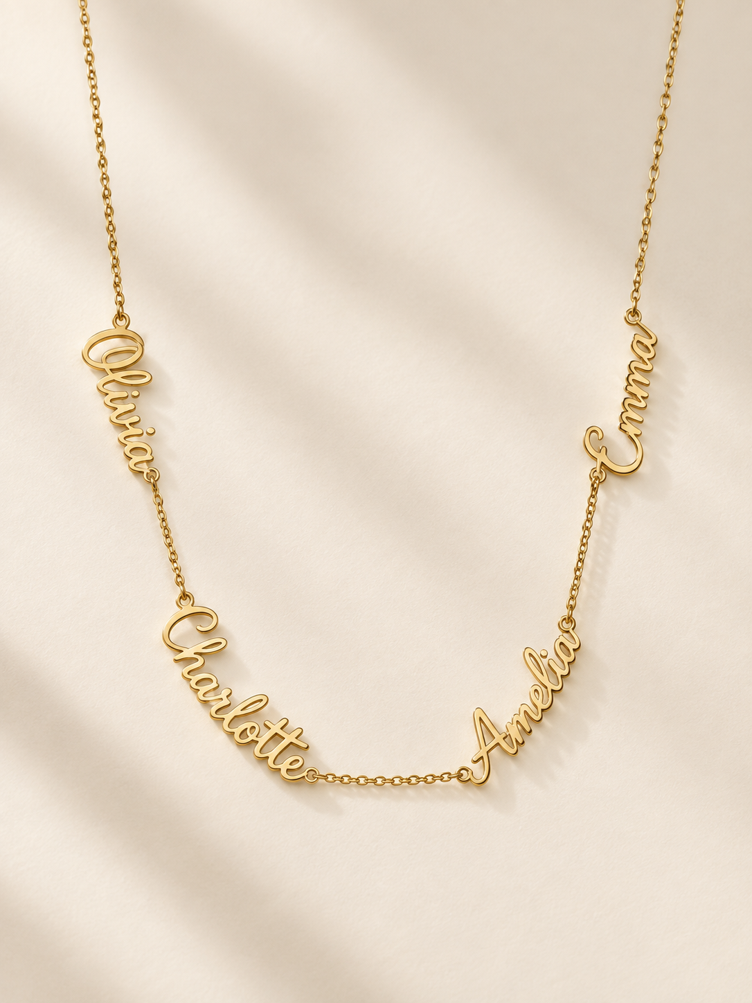 Multi Name Custom Cut Necklace