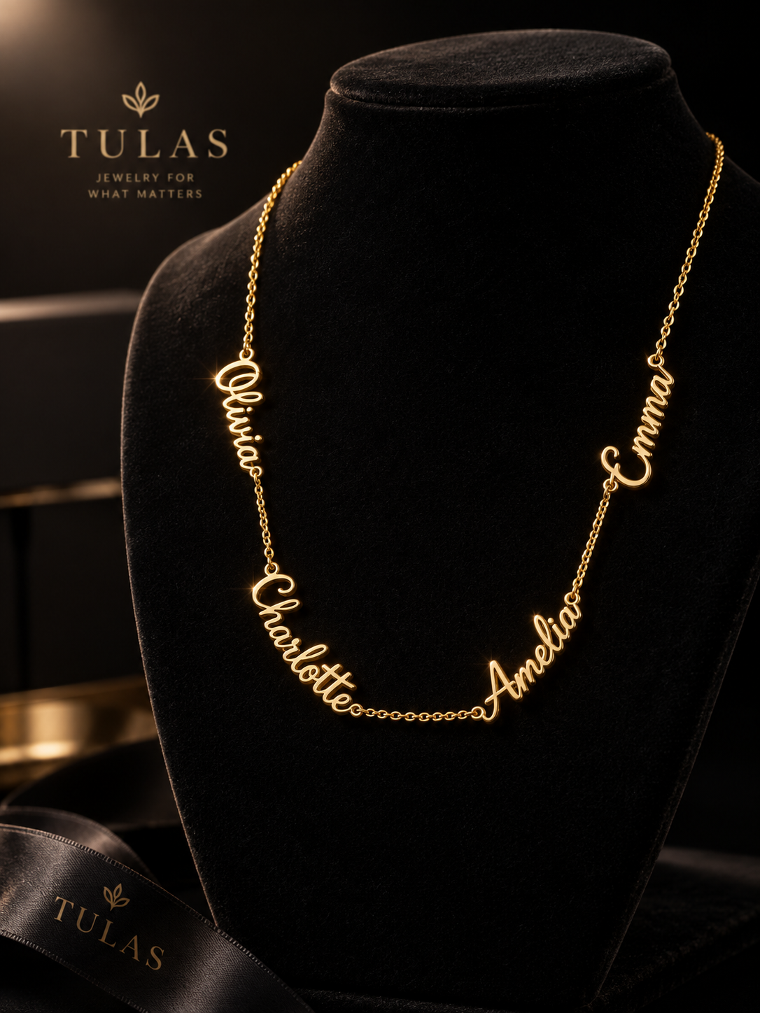 Multi Name Custom Cut Necklace