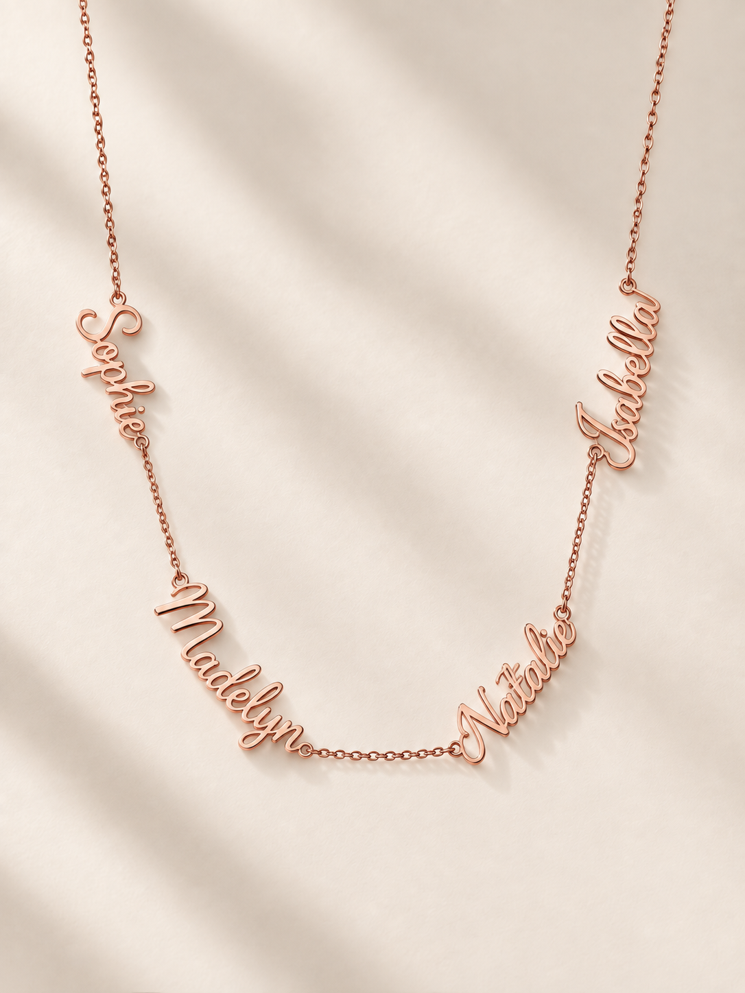 Multi Name Custom Cut Necklace