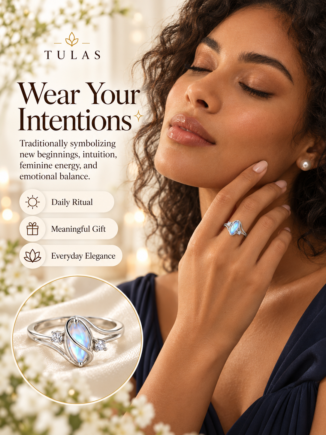 Moon Stone Ring